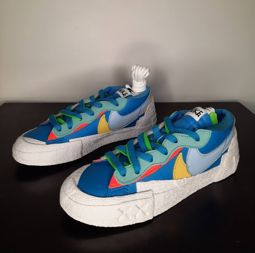 Kaws x Sacai x Nike Blazer Low “Neptune Blue” Size 7 Men 8.5 Women